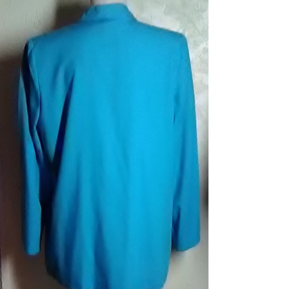 Sag Harbor Turquoise Summer Blazer Size 14 - Picture 4 of 5